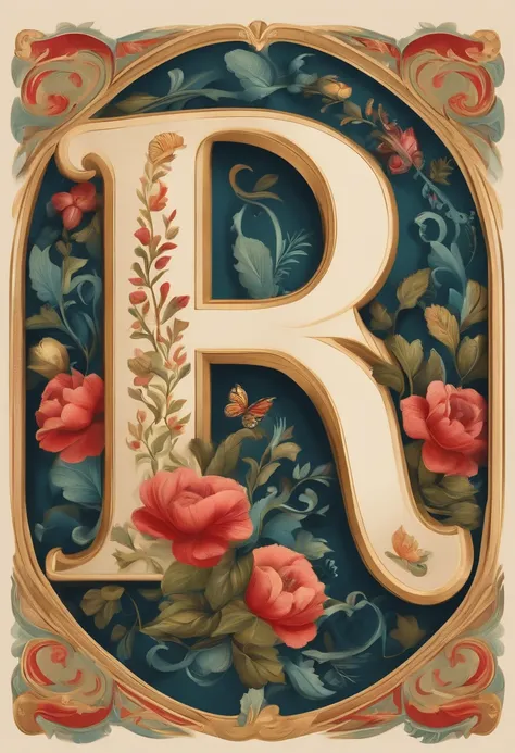 /imagine prompt: Illustration of letters R and B for logo, from a creative company to digital marketing, iluminada, colorida e sombria claro --v 5.2