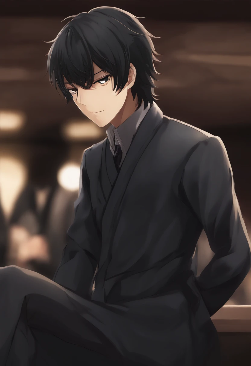 Osamu dazai and a black jacket is looking at something, Hijikata Toushirou, Hijikata Toushirou de Gintama, Okab Rintarou, Kazuto Okata., Nobutaka Ike, inspirado por Okumura Masanobu, Gapmoe Yandere, Imagen de anime Shuushuu