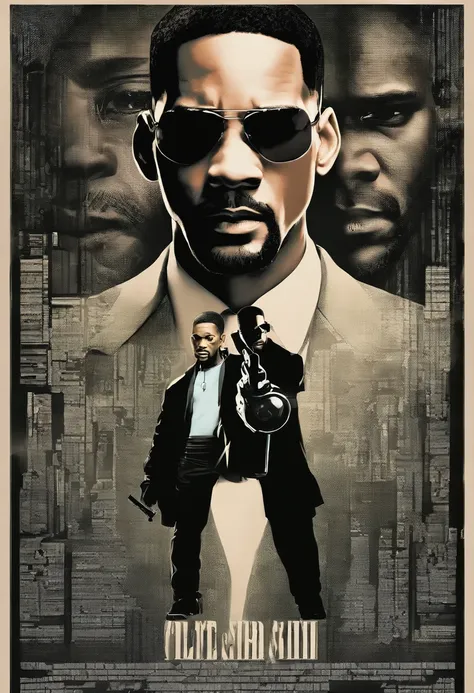 Will Smith als Neo aus Matrix mit zwei Pistolen die er in Zeitlupe anfeuert, ultra Detailliert, best qulaity, Meisterwerk