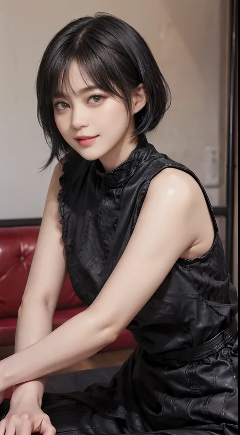 03
(Black Shorthair:1.3), (a 20 yo woman), (A hyper-realistic), (masutepiece), (8KUHD), Looking at the camera, Beautiful woman, A smile, (Tiger Design Clothing)