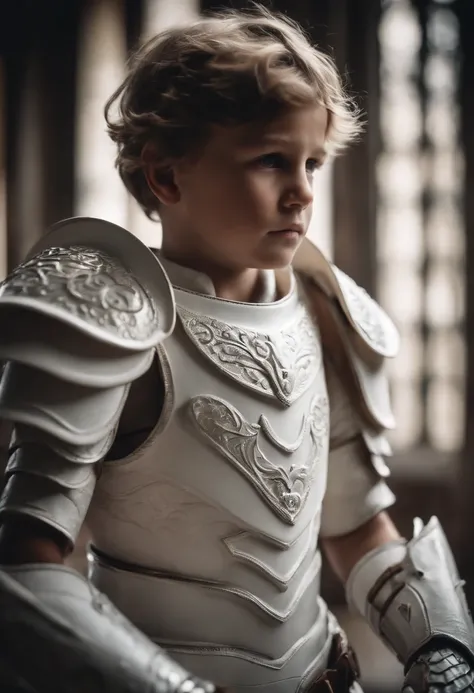 Boy in white armor