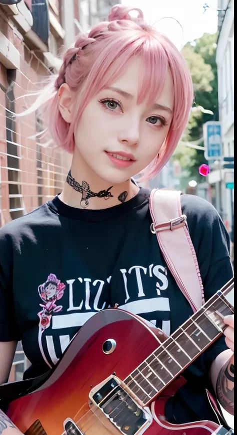 (masutepiece), (Portrait), (Aesthetic), (cute little), (upper blody), (High quality), (aesthetic clothings), (professional angle), (thirds rule), (Feminine), (Woman), , (Beautiful),(Feminine features), (18year old:1.4), Solo, 1 woman, (Charming punk girl),...