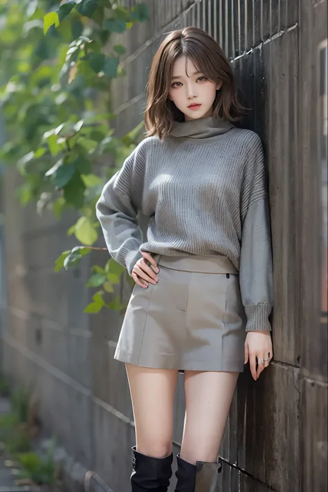 Top image quality、Raw photography、超A high resolution、An 18-year-old woman、Shooting for one person only、modelshoot、Autumn outfit、Fashionable clothes、Beautiful Eyes of Details、student clothes、very elongated eyes、Beautiful eyelashes、Beautiful double eyelids、v...