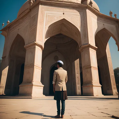 Me standing behind the tajmahal