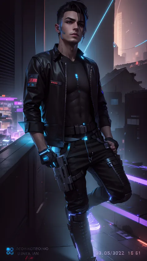 Change background cyberpunk handsome boy, realistic face, 8k , ultra realistic,