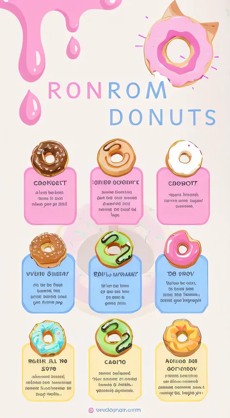 generate donut illustration for this virtual menu