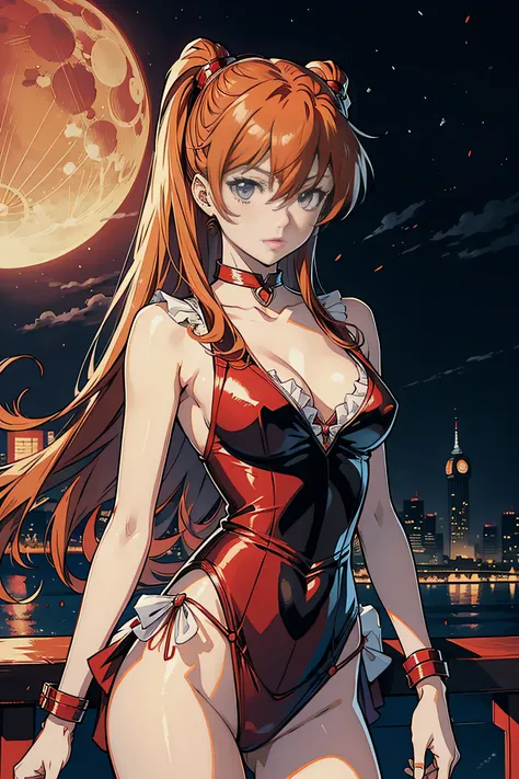 Asuka Langley Soryuu,sailor moon dressed in mafia clothes