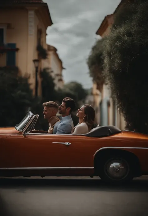 casal olhando um para o outro, um rindo e o outro chorando