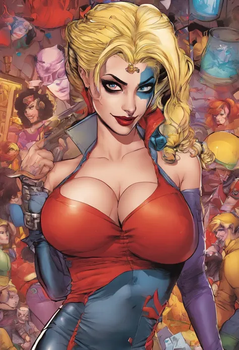 Harley Quinn teniendo sexo, desnuda, Disco duro, cuerpo perfecto, tetas grandes, desnuda, sin ropa