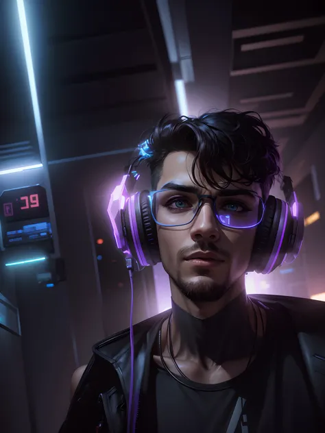 Change background cyberpunk handsome boy, ultra realistic, 8k, real