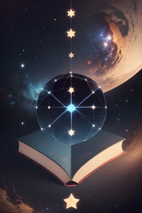 A book cover with family constellation tips , only symbols, sem palavras e sem pessoas. With a letter symbol S in the center of the space, sem palavras.