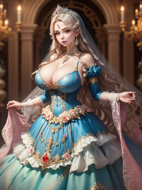 ((anime artstyle)),(Masterpiece),(Best Quality), (Super Detail),((Very Delicate and Beautiful)),cinematic lighting,1 girl,((full body portrait)),((standing in garden)),((solo)),(((1 bling-bling princess in gorgeous embroidery and bling-bling jeweled extrem...