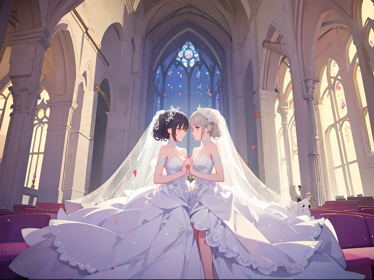 an angel couple at their wedding