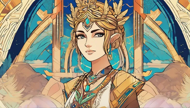 Princess Zelda from Breath of the Wild with deer horns on her head