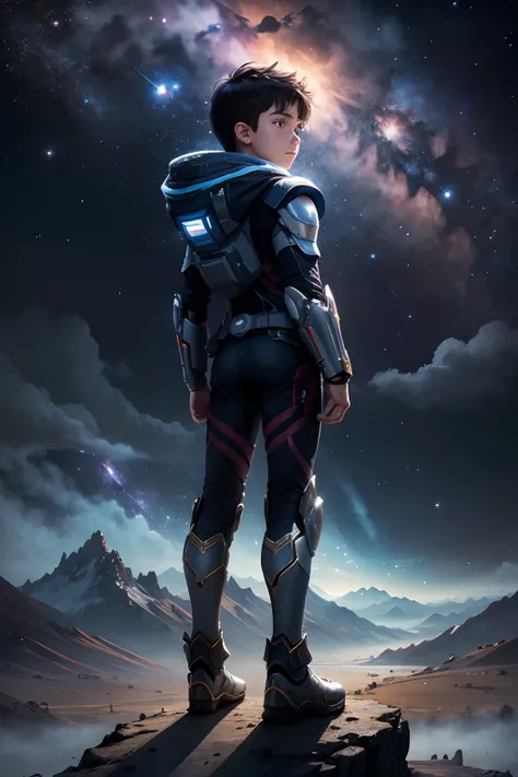 There was a distant planet in the galaxy known as Xerion-7. On this world, a young boy named Leo had dreamed of becoming a space warrior since he was a child. He lived in a small village in the mountains and spent hours gazing at the stars, imagining inter...