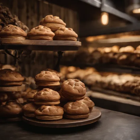 Creates the 3D logo of a pastry shop whose name is "THE PASTRY CHEFS WORKSHOP" written in French