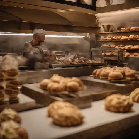 Creates the 3D logo of a pastry shop whose name is "THE PASTRY CHEFS WORKSHOP" written in French