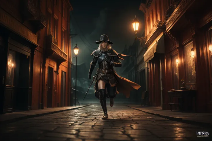 full body shot, Kate Beckinsail as witch hunter, [running pose: 1,8], victorian steampunk clothes, (((leather cuirass))), ((movie still frame)), a steampunk city on background
cinematic, natural skin texture, 24mm, 4k textures, soft cinematic light, adobe ...