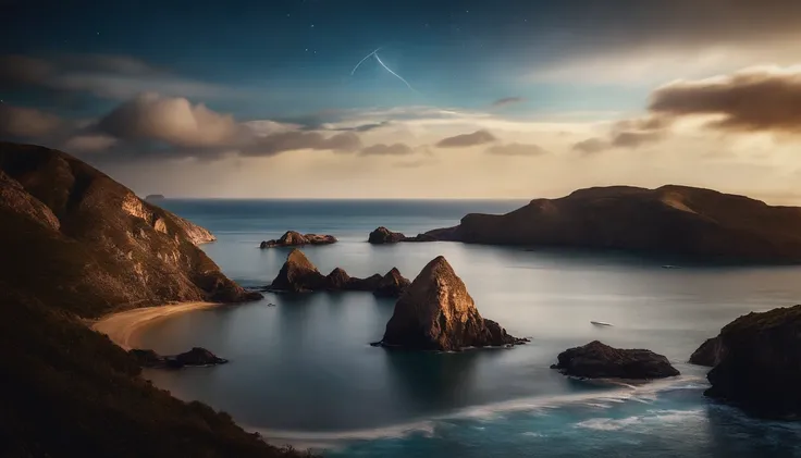 huge planet, the night, hight resolution、Impressive Milky Way:1.9、sand beach、Vast blue ocean、Blue Waves、Crystal clear ripples、Blue glacier、lightning bolt:1.9、Protoplanets、pure beauty、Sail ships