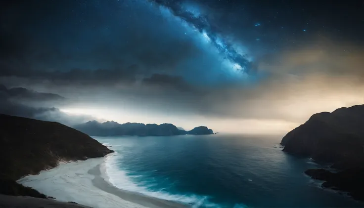 huge planet, the night, hight resolution、Impressive Milky Way:1.9、sand beach、Vast blue ocean、Blue Waves、Blue glacier、lightning bolt:1.9、Protoplanets、pure beauty