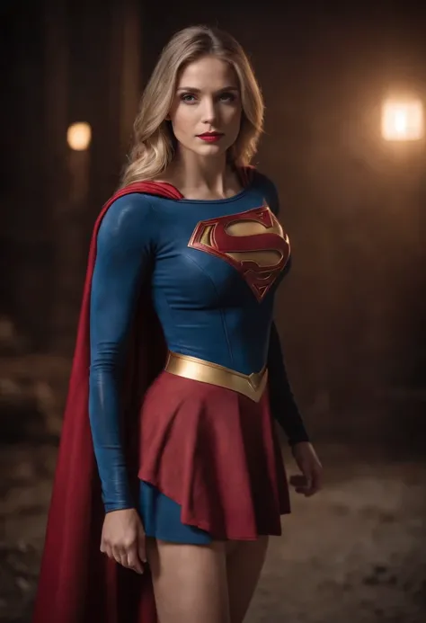 Supergirl sexy costume and beautifull body