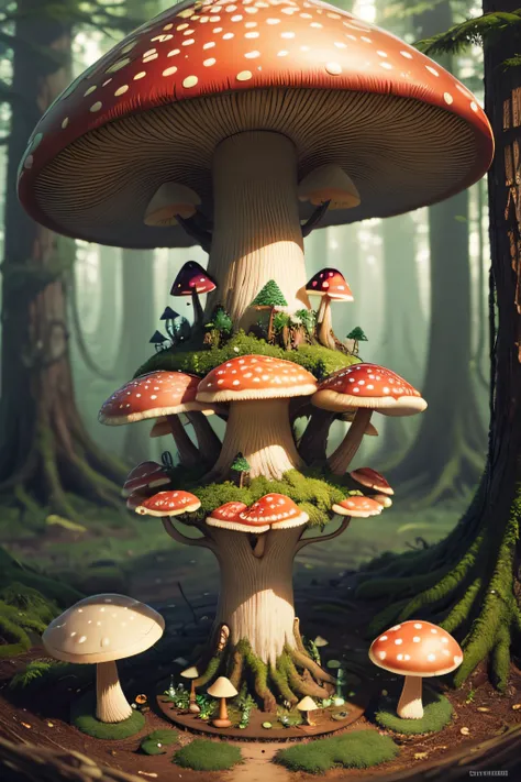 mushrooms forest