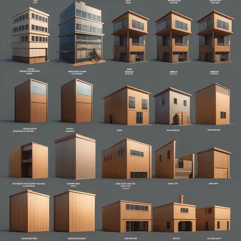 Worksheet containing modular building assets for unreal engine.