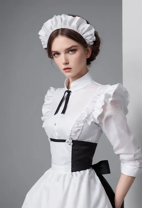 maid clothes,Take your eyes off,Pensive expression,bobhair