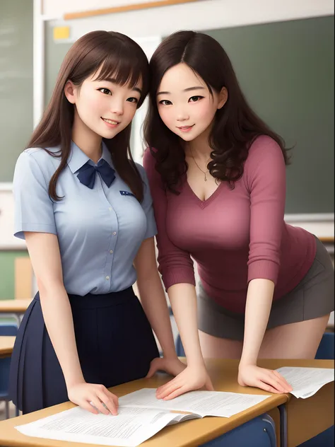 A teacher with their student