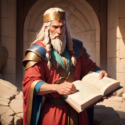 image of Moses from the book of Genesis: "Describe the image of Moses receiving the Tablets of the Law at Mount Sinai, as described in the book of Genesis, with an emphasis on your facial expression and the divine presence around you."