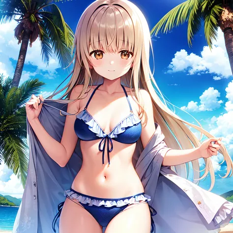 Mahiru Shiina, bikini blanco, solamente