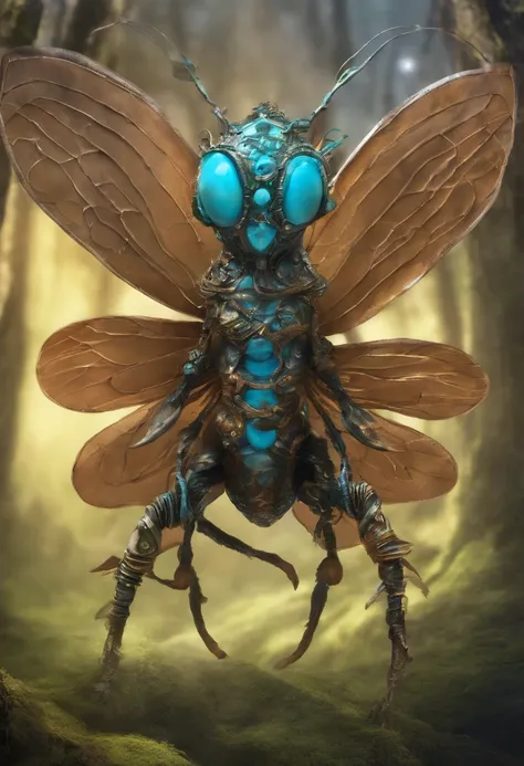 Zungg is an insectoid Dream Creature. This creature have a brown and turquoise body, masterpiece, best quality