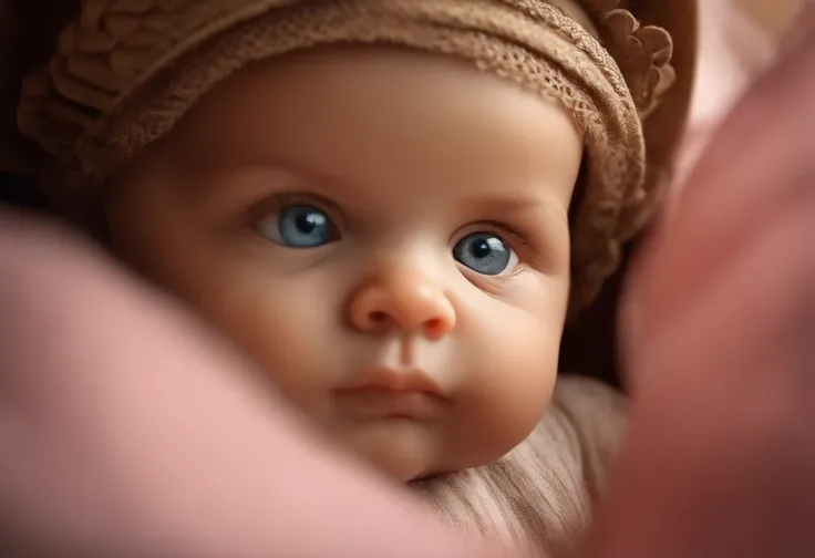 Human baby meets little Oliver, A baby of pure sweetness. Her brown hair forms a soft texture on her head, like a delicate caress. O macio, Pink skin is an irresistible invitation to touch, while blue eyes shine with an innocence that illuminates any room....