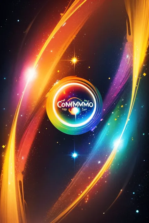 logotipo cosmos com cores amarelo azul grenn