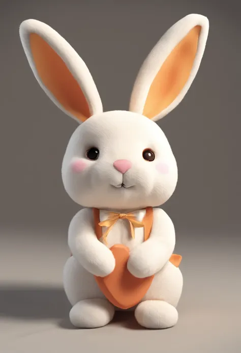 Plush toy rabbit，Cute stuffed toy bunny，bunny，Facing the lens，Plush material，adolable，Chubby toot，The details are reasonable and clear，