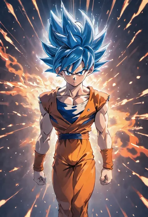 Ultra Instinct Goku, American flag full background