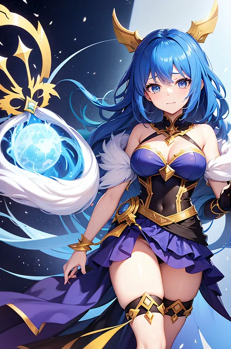 arme grand chase character dressed as a sorceress, anime style, featured character from the game