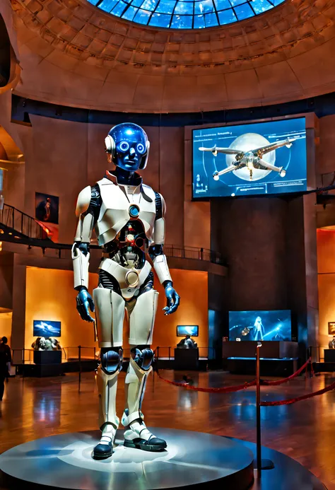 imagine a vast, futuristic museum called "the museum of time" that showcases the greatest achievements and inventions of human h...