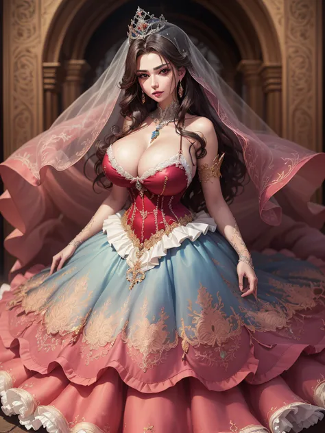 ((anime artstyle)),(Masterpiece),(Best Quality), (Super Detail),((Very Delicate and Beautiful)),cinematic lighting,1 girl,((full body portrait)),((standing in garden)),((solo)),(((1 fairytale princess in gorgeous embroidery and jeweled extremely gorgeous p...