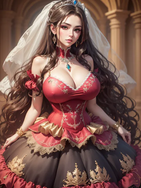 ((anime artstyle)),(Masterpiece),(Best Quality), (Super Detail),((Very Delicate and Beautiful)),cinematic lighting,1 girl,((full body portrait)),((standing in garden)),((solo)),(((1 fairytale princess in gorgeous embroidery and jeweled extremely gorgeous p...