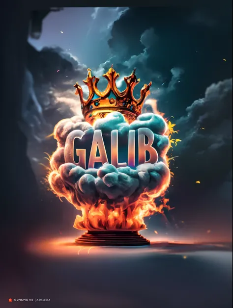 a poster for the movie galab, by Galen Dara, gibli, yellow calibri font, epic clouds and godlike lighting, glair, official artwork, balrog, hip - hop album art cover, inspired by Galen Dara, album art, by Gabor Szikszai, album cover!, airbrush digital art,...