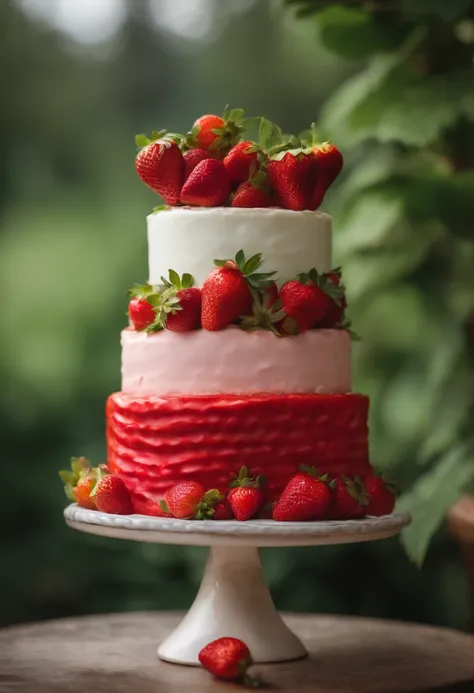 A strawberry cake