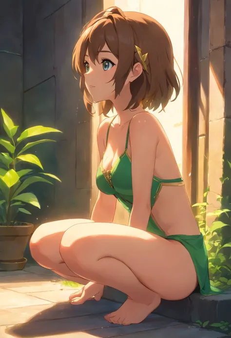 The Legend of Zelda　fullnude　　teats　Crouching　Opening legs　frontage　Shyness