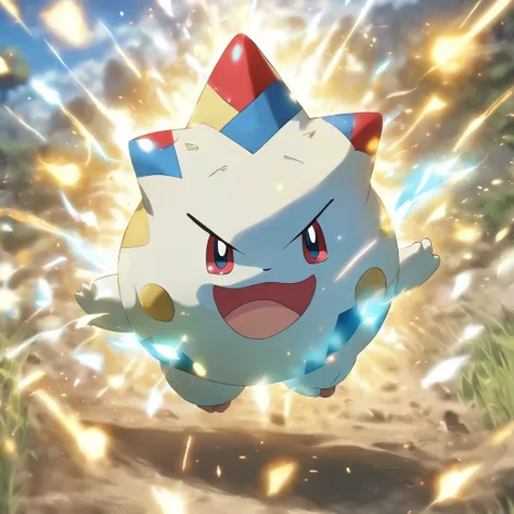 Togepi Pokémon in battle field ，Highest image quality，Cinematic texture，A masterpiece，tmasterpiece，