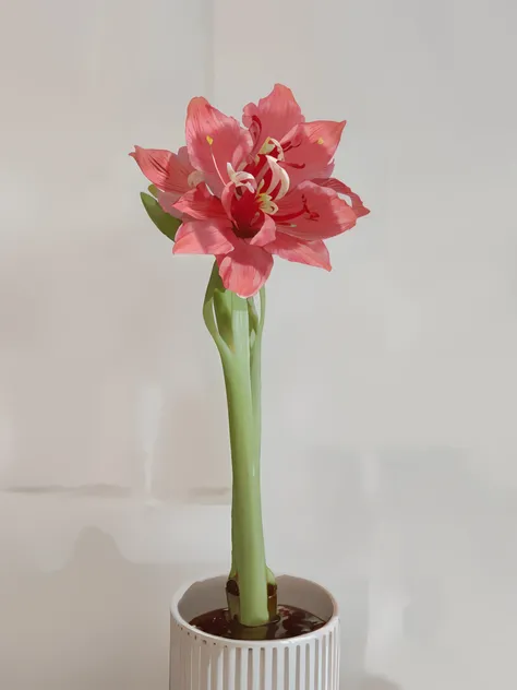 Vermilion red，Red flowers, very high bloom ammount, alien flowers, Lily, flowers with very long petals, large exotic flowers, flowers growing out of its head, Beautiful image, depicting a flower, floral arrangements, author：Donggen Yunguo, rubrum lillies, ...