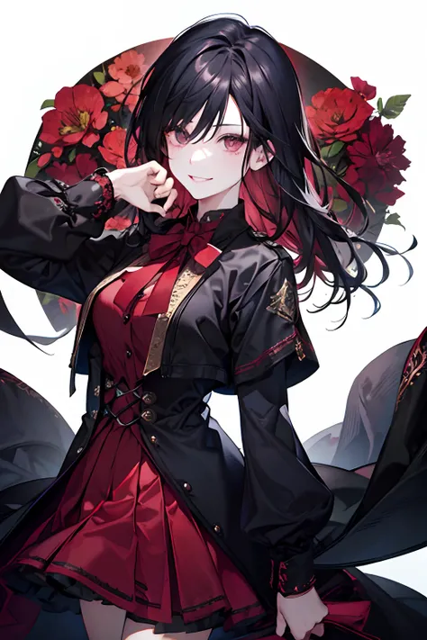 - gender: female
- age : 17
- habits : smile
-  black hair long hairstyle 
- eye colors : Scarlett Red
- height : 169
- Bust : 89
- waist : 61
- hip : 88