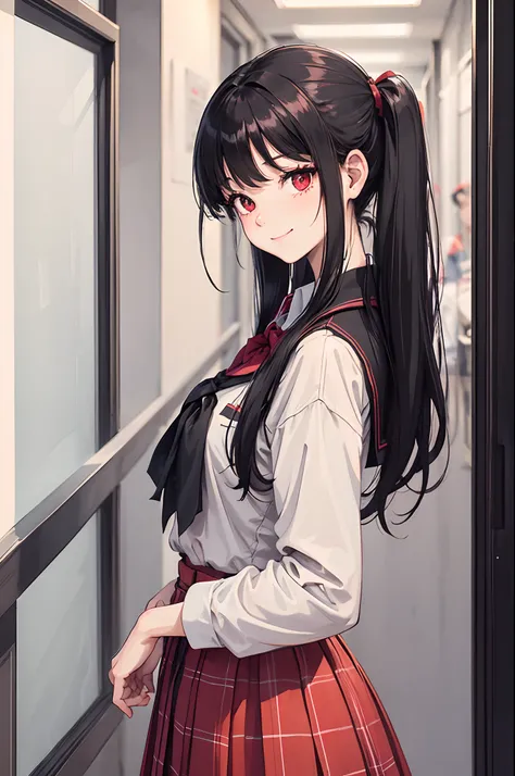 - school girl
- age : 17
- habits : smile
-  black hair long hairstyle 
- eye colors : Scarlett Red
- height : 169
- Bust : 89
- waist : 61
- hip : 88