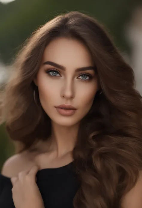 Allard woman completely , Sexy girl with brown eyes, Ultra photo realsisim, detailed meticulous, portrait sophie mudd, brown hair and large eyes, selfie of a young woman, Dubai Eye, Violet Myers, nomake-up, Natural makeup, look straight at the camera, Medi...