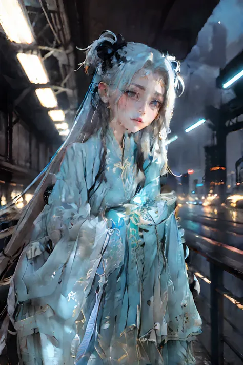 Light cyan Hanfu