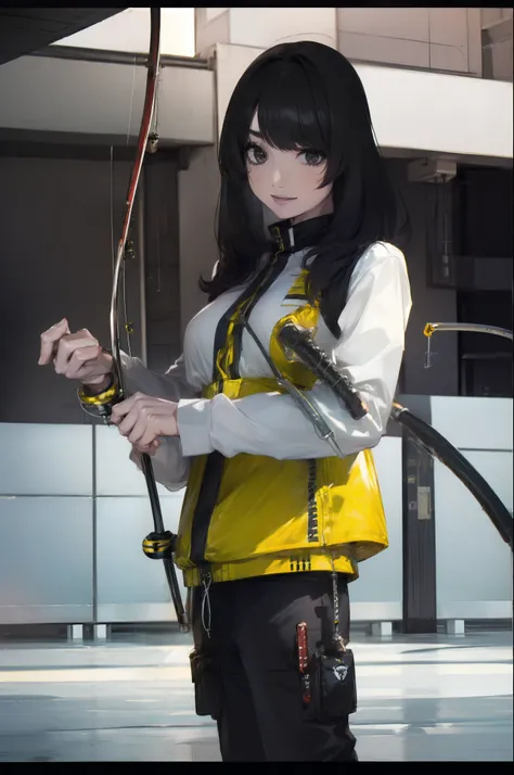 ((((Have a fishing rod with a reel:1.5)))),((Female 28 years old)),((Best Quality:1.5)),(((Fine fingers、Ratio 4 fingers and 1 thumb,detailed arms,detailed human hands))),(((Hands with the correct number and structure of fingers:1.4))),((Lakeside:1.37)),hig...